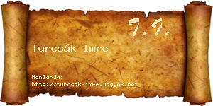 Turcsák Imre névjegykártya
